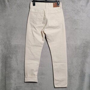 Ralph Lauren Double RL (RRL) Cream Straight Leg Denim Jeans size 26